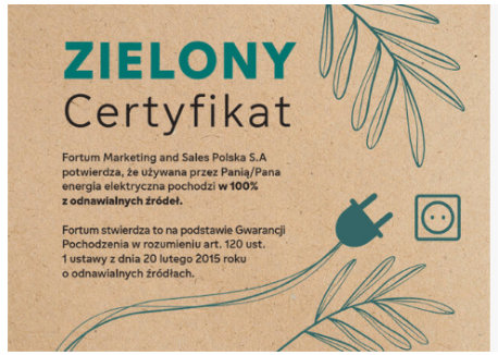 zielony certyfikat fortum