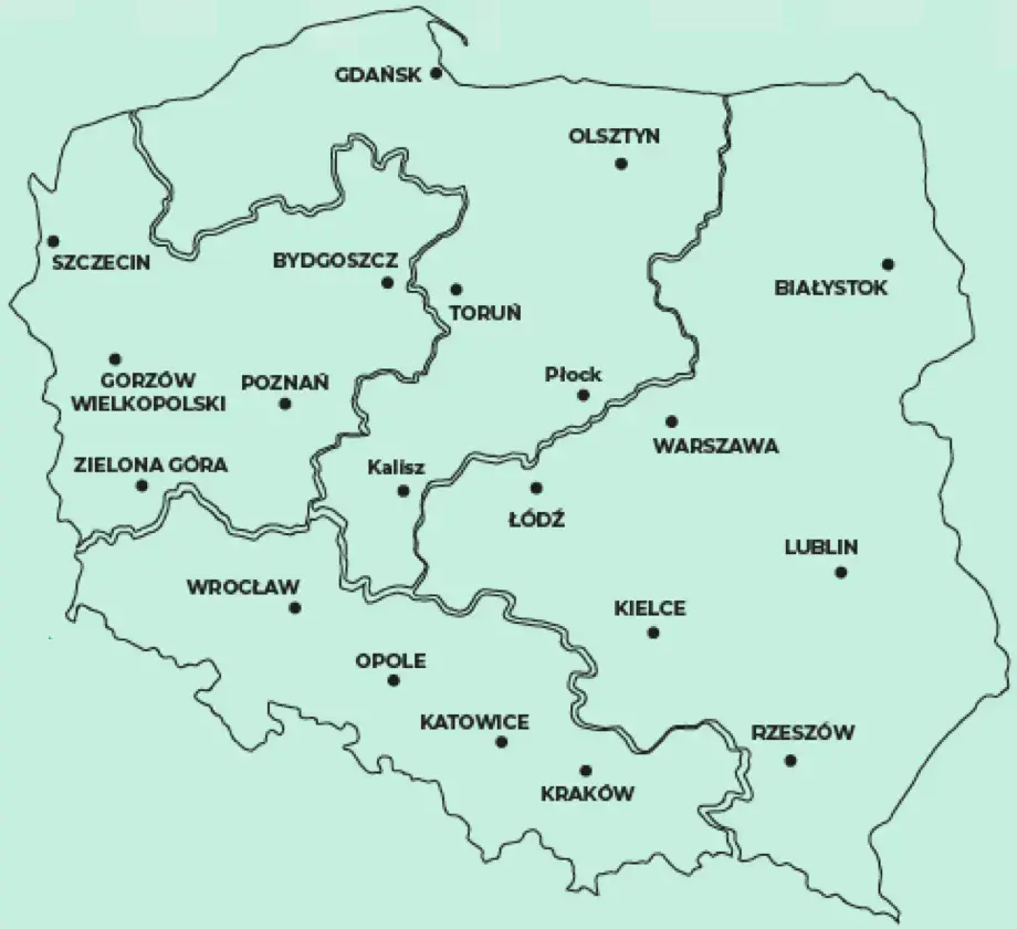 operator systemu dystrybucyjnego mapa