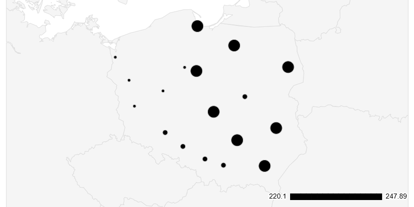 Wysokość miesięcznego rachunku za prąd w największych miastach v2