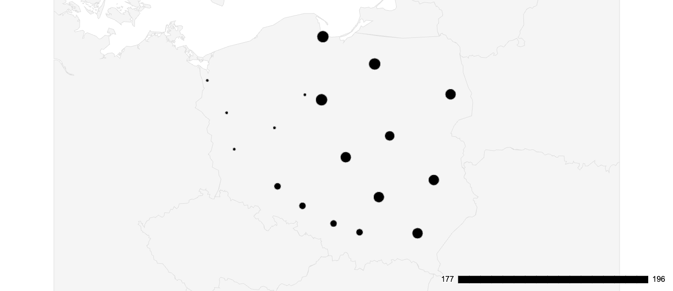 Wysokość miesięcznego rachunku za prąd w największych miastach